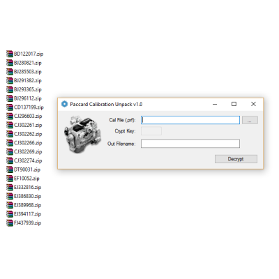 Paccar Davie Calibrations Decryptor v1.0 + PRS Files